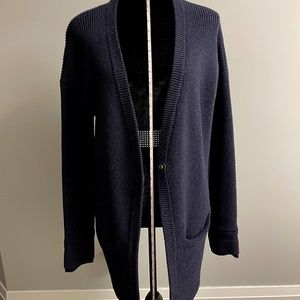 Lululemon Dark Purple Blue Cardigan wool/cotton